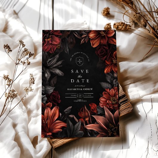 アンティークアールヌーボー結婚フローラ セーブザデート