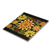 アンティークイエラーフローラタイルデザイン タイル (側面)