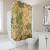 アンティークイエローフラワーシャワーカーテン シャワーカーテン (インサイチュ)