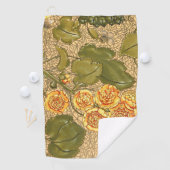アンティークイエローフラワーズゴルフタオル ゴルフタオル (インサイチュ)