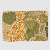 アンティークイエローフラワーズゴルフタオル ゴルフタオル (横)