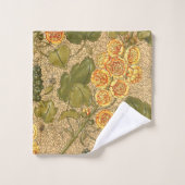 アンティークイエローフラワーズタオル バスタオルセット (ウォッシュタオル)