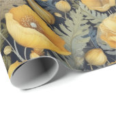 アンティークイエローポピー包装紙 ラッピングペーパー (ロールコーナー)