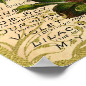 アンティークイエローローズフラフューム ポスター (角)