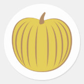 アンティークイエロー金ゴールドパンプキン秋封筒用シール ラウンドシール (正面)