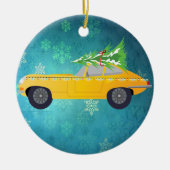 アンティークイエロー セラミックオーナメント (正面)