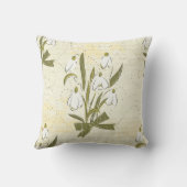アンティークイエロー&ホワイトリリー・オブ・ザ・バレー クッション (裏面)