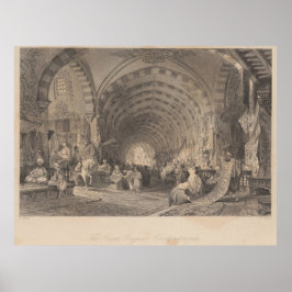 アンティークイスタンブールコンスタンティノプルバザ素晴らしール ポスター