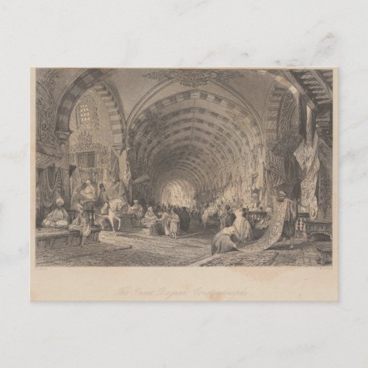 アンティークイスタンブールコンスタンティノプルバザ素晴らしール ポストカード (正面)