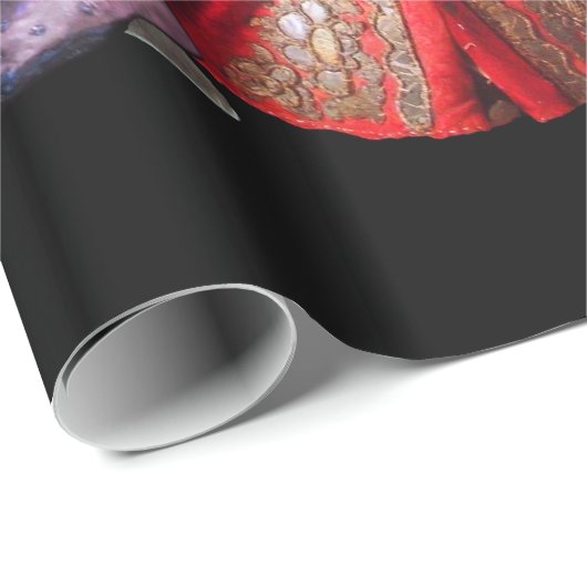 アンティークイタリアンの人形と仮面の仮装パーティー ラッピングペーパー (ロールコーナー)