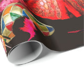 アンティークイタリアンの人形と仮面の仮装パーティー ラッピングペーパー (ロールコーナー)