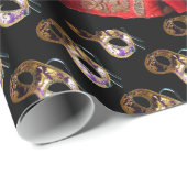 アンティークイタリアンの人形と仮面の仮装パーティー ラッピングペーパー (ロールコーナー)