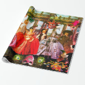 アンティークイタリアンの人形と仮面の仮装パーティー ラッピングペーパー (アンロールド)