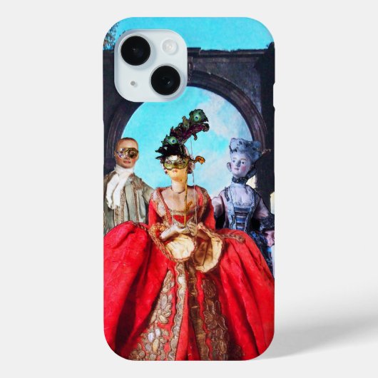 アンティークイタリアンの人形と仮面の仮装パーティー Case-Mate iPhoneケース (裏面)