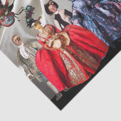 アンティークイタリアンの人形、仮装のマスク白 薄葉紙 (詳細)