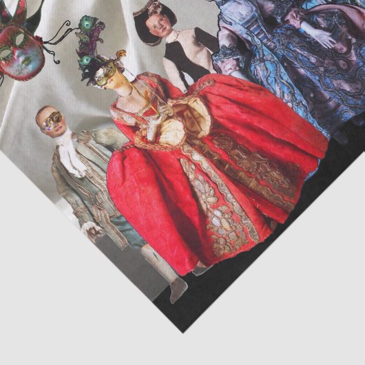 アンティークイタリアンの人形、仮装のマスク白 薄葉紙 (詳細)