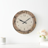 アンティークイタリアンスエレガントワールツスカニーブラウン ラージ壁時計 (ホーム)