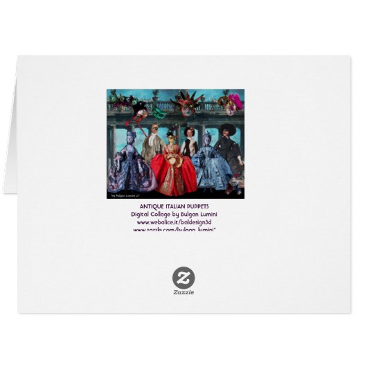 アンティークイタリアンパペット仮装マスクコスチューム (裏面横)