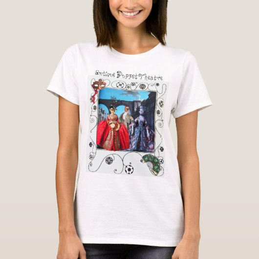 アンティークイタリアンパペット仮装マスクコスチューム Tシャツ (正面)