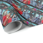 アンティークイタリアンパペット仮装マスク,コスチューム ラッピングペーパー (ロールコーナー)