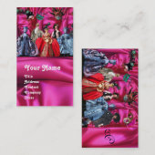 アンティークイタリアンパペット仮装マスク,コスチューム 名刺 (正面/裏面)