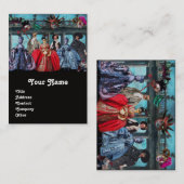 アンティークイタリアンパペット仮装マスク，コスチューム 名刺 (正面/裏面)