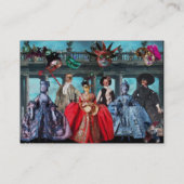 アンティークイタリアンパペット仮装マスク，コスチューム 名刺 (裏面)