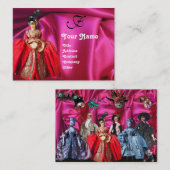 アンティークイタリアンパペット仮装マスク,コスチューム 名刺 (正面/裏面)