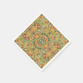 アンティークイタリアンリーフとつる植物 スタンダードカクテルナプキン (角)