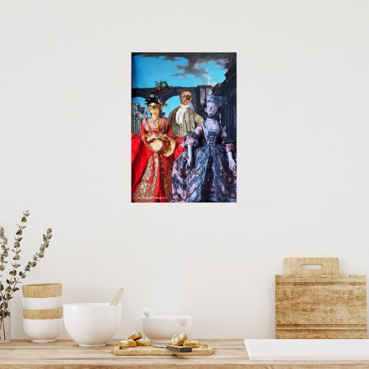 アンティークイタリアン人形仮装コスチュームパーティー ポスター (キッチン)