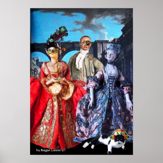 アンティークイタリアン人形仮装コスチュームパーティー ポスター (正面)