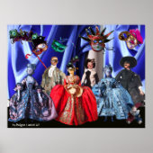 アンティークイタリアン人形仮装コスチュームパーティー ポスター (正面)