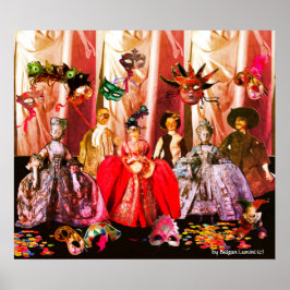 アンティークイタリアン人形仮装コスチュームパーティー ポスター