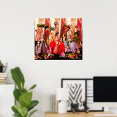 アンティークイタリアン人形仮装コスチュームパーティー ポスター (ホームオフィス)