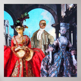 アンティークイタリアン人形仮装コスチュームパーティー ポスター