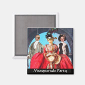 アンティークイタリアン人形仮装コスチュームパーティー マグネット (正面/裏面)