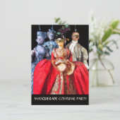 アンティークイタリアン人形仮装コスチュームパーティー 招待状 (スタンド正面)