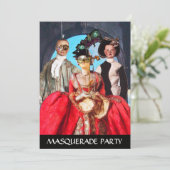 アンティークイタリアン人形仮装コスチュームパーティー 招待状 (スタンド正面)