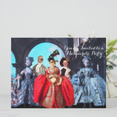 アンティークイタリアン人形仮装コスチュームパーティー 招待状 (スタンド正面)