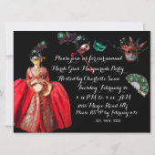 アンティークイタリアン人形仮装コスチュームパーティー 招待状 (裏面)