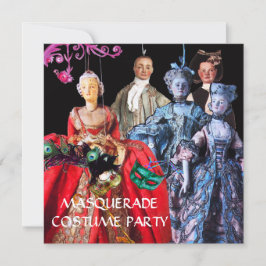 アンティークイタリアン人形仮装コスチュームパーティー 招待状