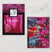 アンティークイタリアン人形仮装コスチューム/ピンク 名刺 (正面/裏面)