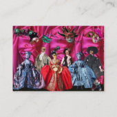 アンティークイタリアン人形仮装コスチューム/ピンク 名刺 (裏面)