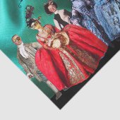 アンティークイタリアン人形、仮装パーティーマスク 薄葉紙 (詳細)