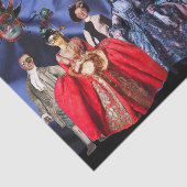 アンティークイタリアン人形、仮面青 薄葉紙 (詳細)