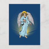アンティークイラストレーションのエンジェルTシャツ、ギフト ポストカード (正面)