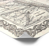 アンティークイリノイ州のヴィンテージ地図 ポスター (角)