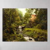 アンティークイングランドウォーターミルウィットバイヨークシャー ポスター (正面)
