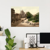 アンティークイングランド、カレッジグリーン、ブリストル英国 ポスター (ホームオフィス)