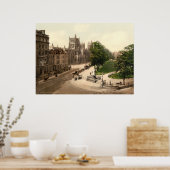 アンティークイングランド、カレッジグリーン、ブリストル英国 ポスター (キッチン)